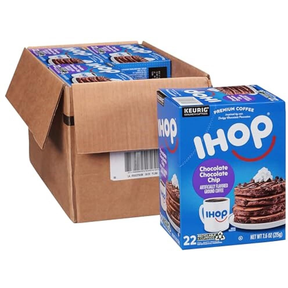 Ihop Chocolate Chocolate Chip Flavored Keurig K-Cup Coffee Pods, 22 Ct Box (Pack Of 4)