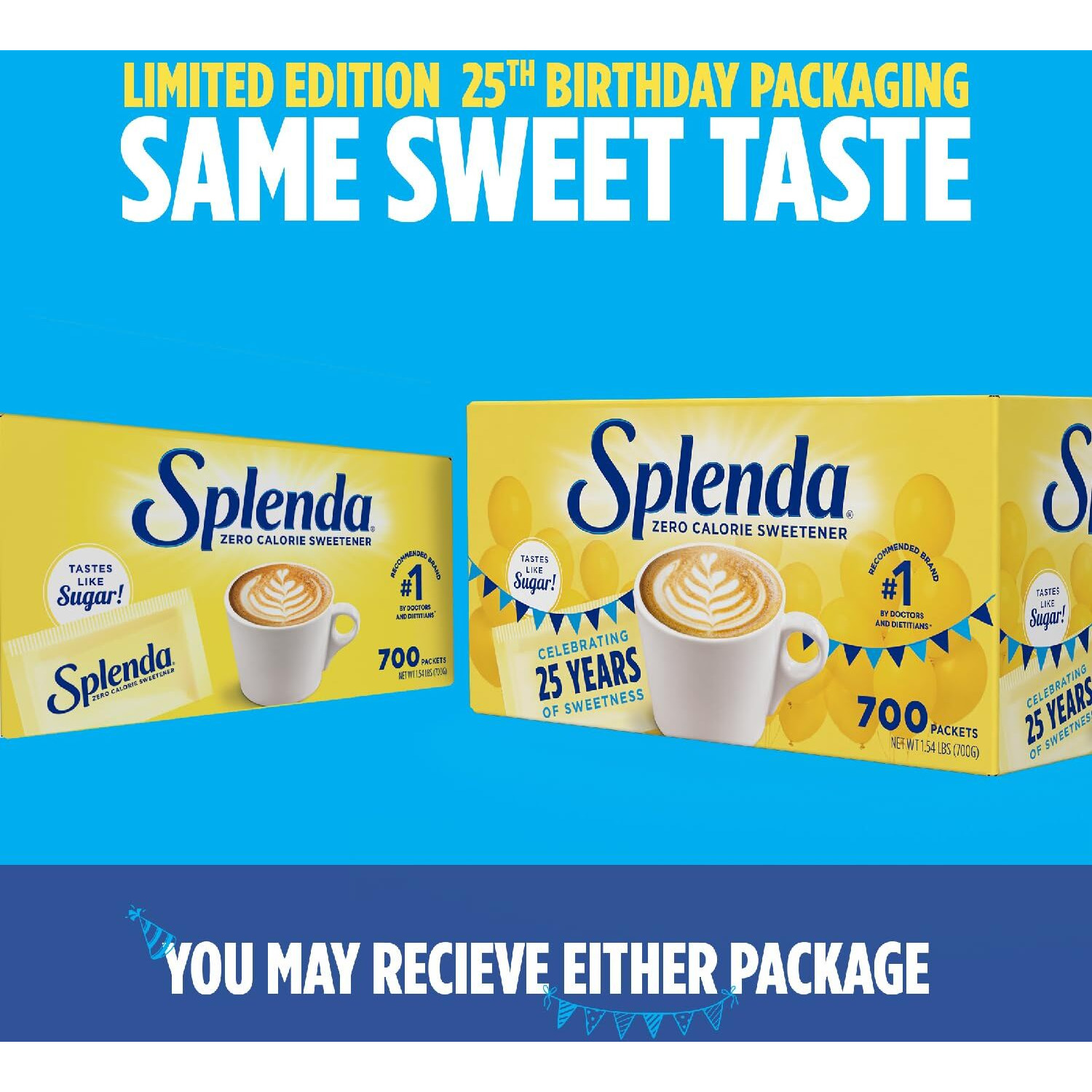 Splenda Zero Calorie Sweetener, 700 Count Packets