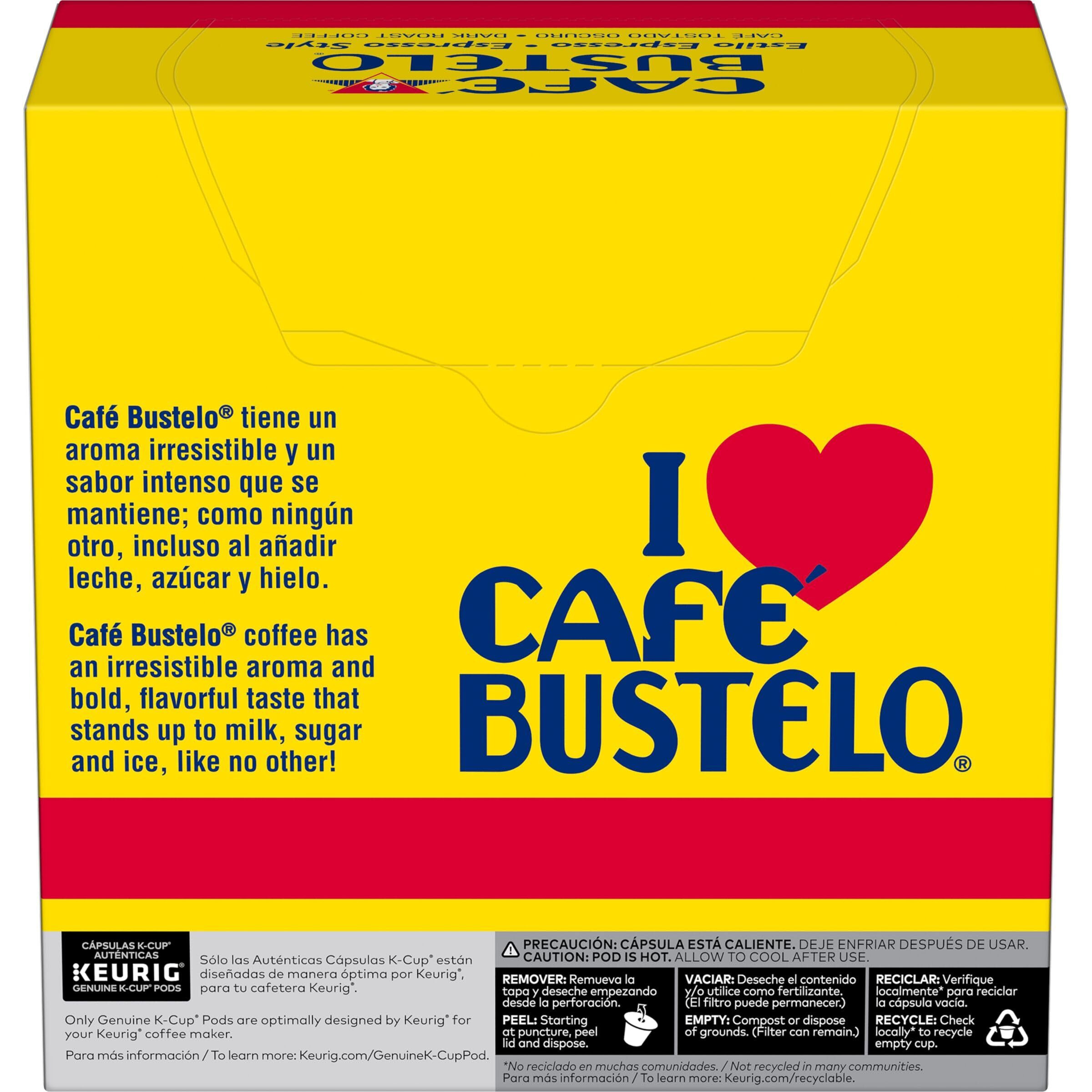 Caf   Bustelo Espresso Style Dark Roast Coffee, 128 Keurig K-Cup Pods