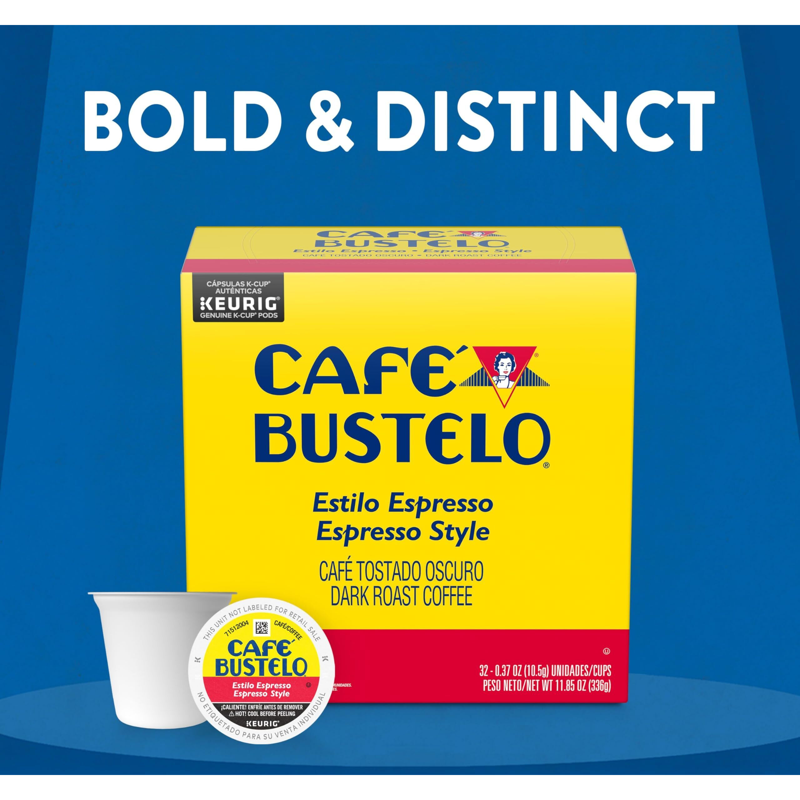 Caf   Bustelo Espresso Style Dark Roast Coffee, 128 Keurig K-Cup Pods