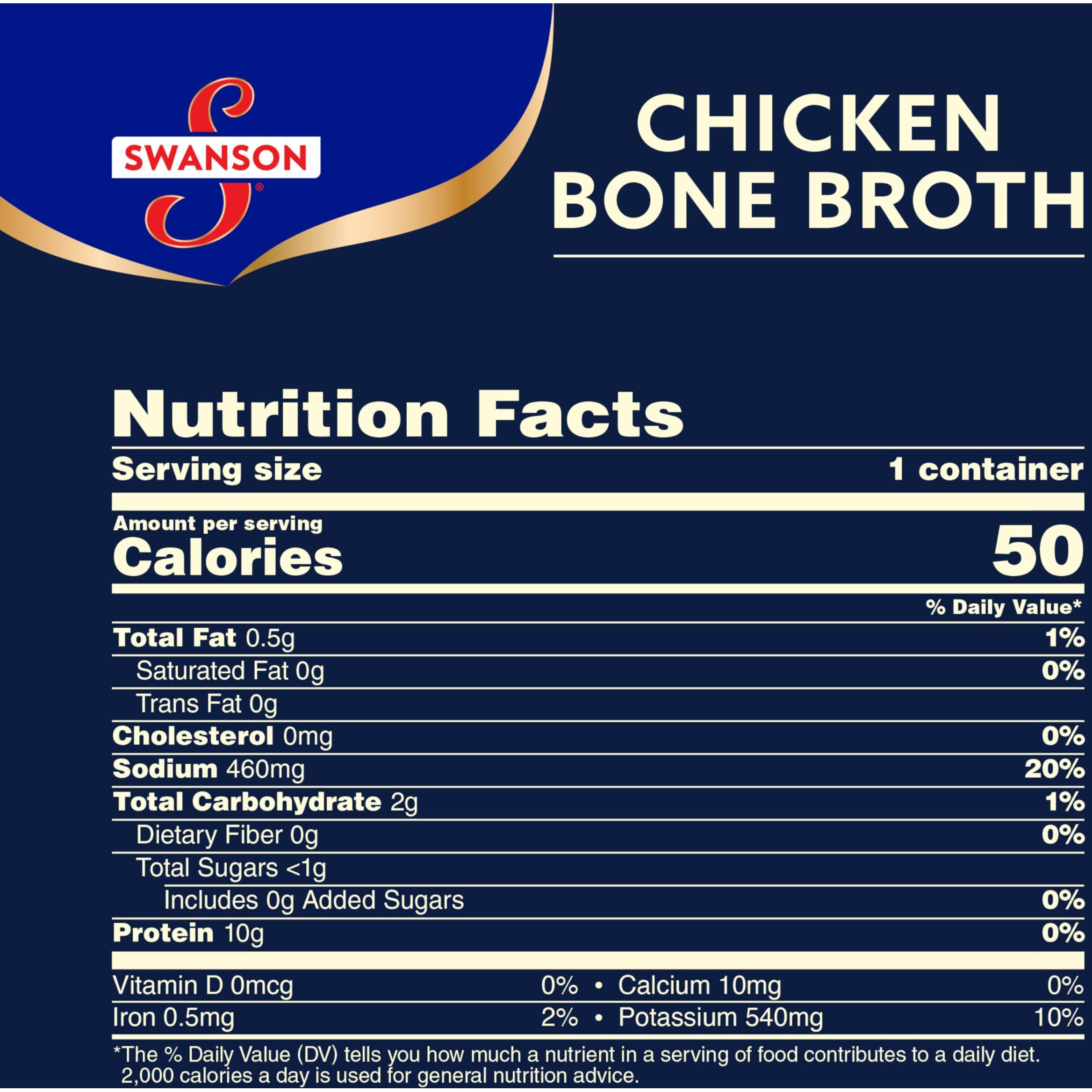 Swanson Sipping Chicken Bone Broth, 10.75 Oz Microwavable Cup (8 Pack)