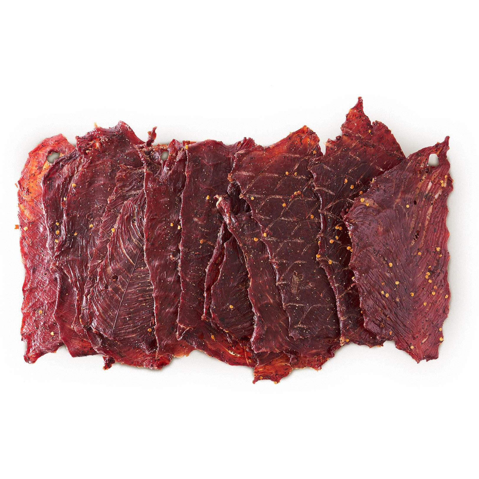People's Choice Beef Jerky - Classic - Hot & Spicy - Big Slab - Whole Muscle Premium Cuts - Bulk Jerky Package - Thin Sheets - Low Sodium Low Salt High Protein Meat Snack - 15 Count, 1 Bag