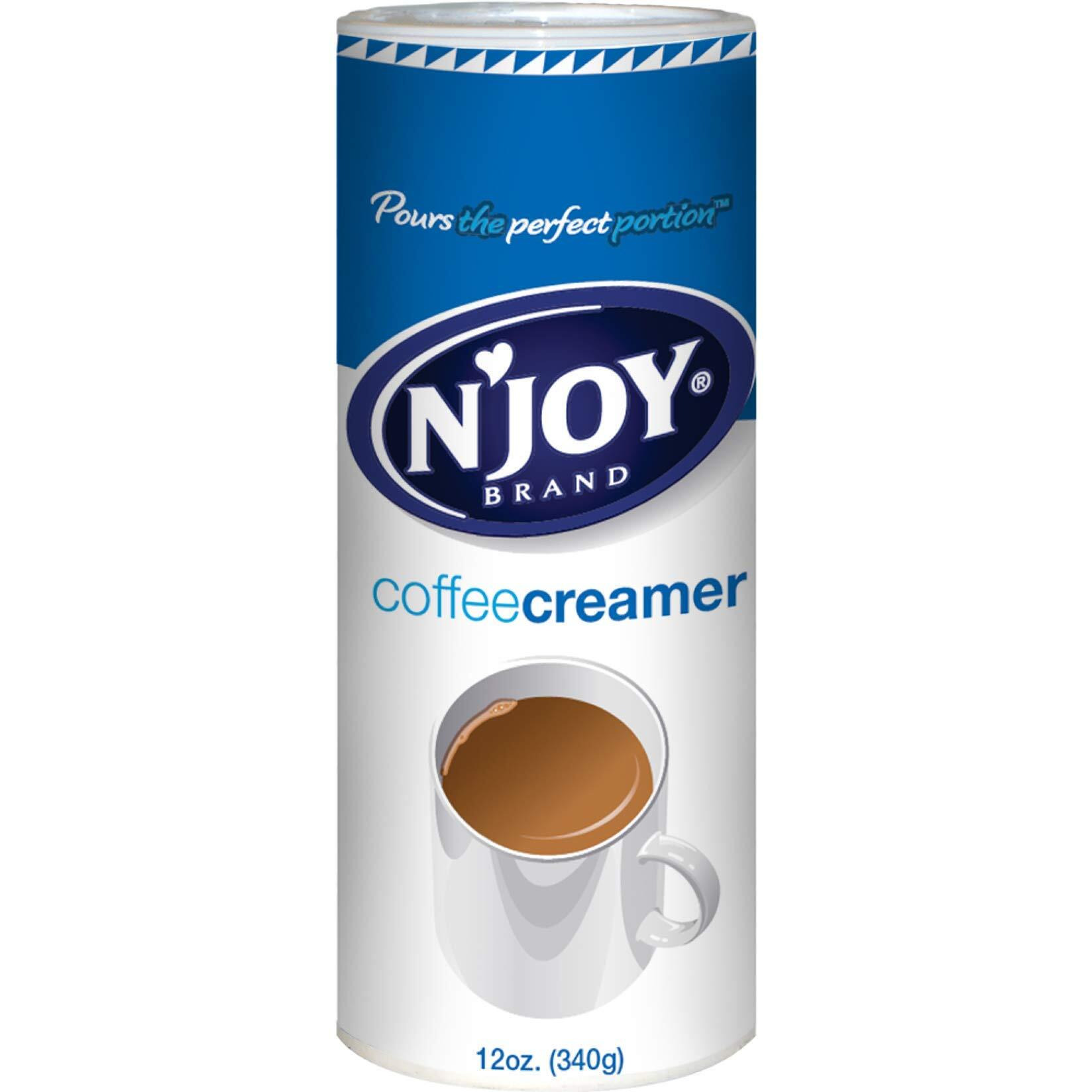 N'Joy Non-Dairy Coffee Creamer | Dairy Substitute | Easy Pour Lid, Bulk Size |12 Ounce, Pack Of 6