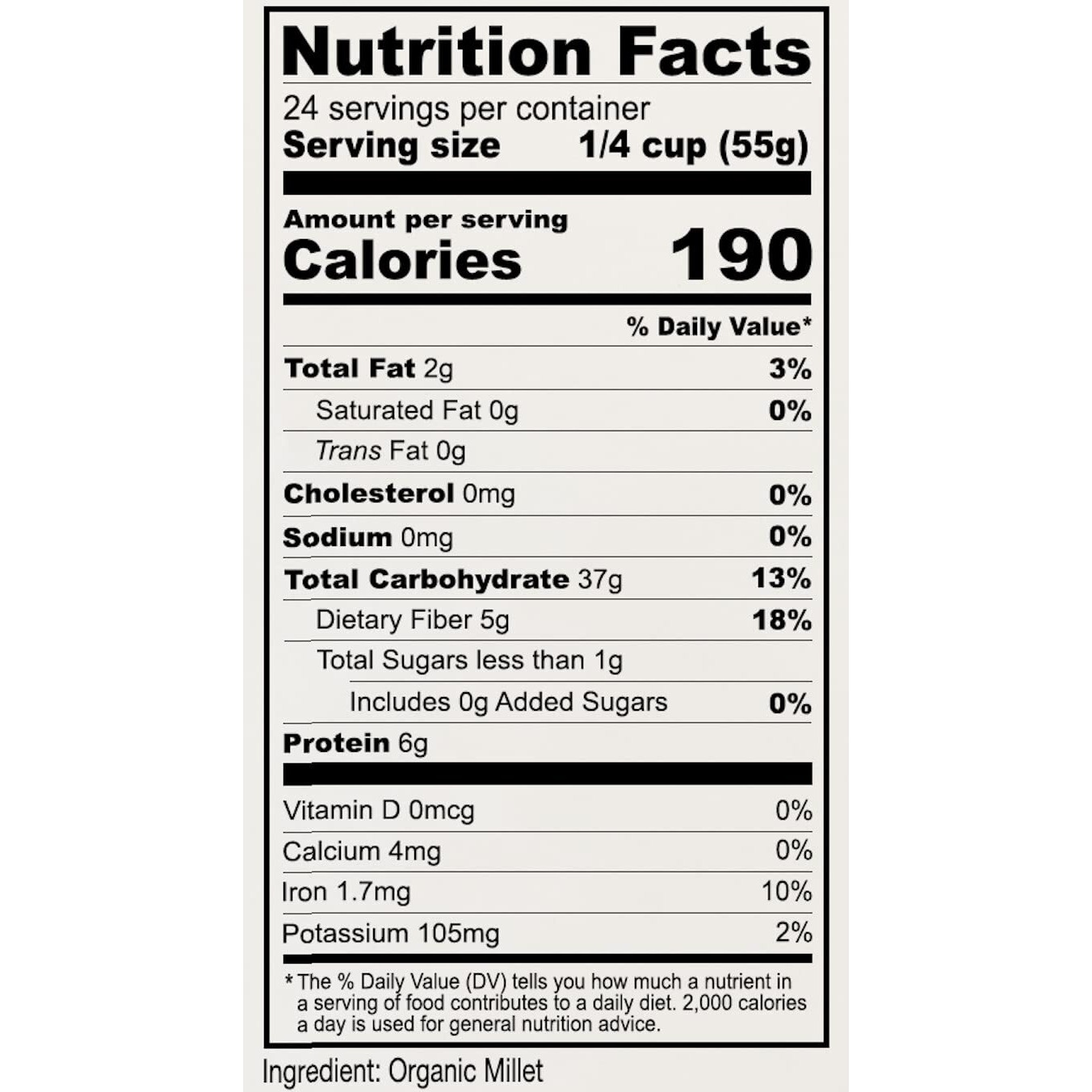 Anthony's Organic Hulled Millet, 3 Lb, Gluten Free, Raw & Grown In Usa