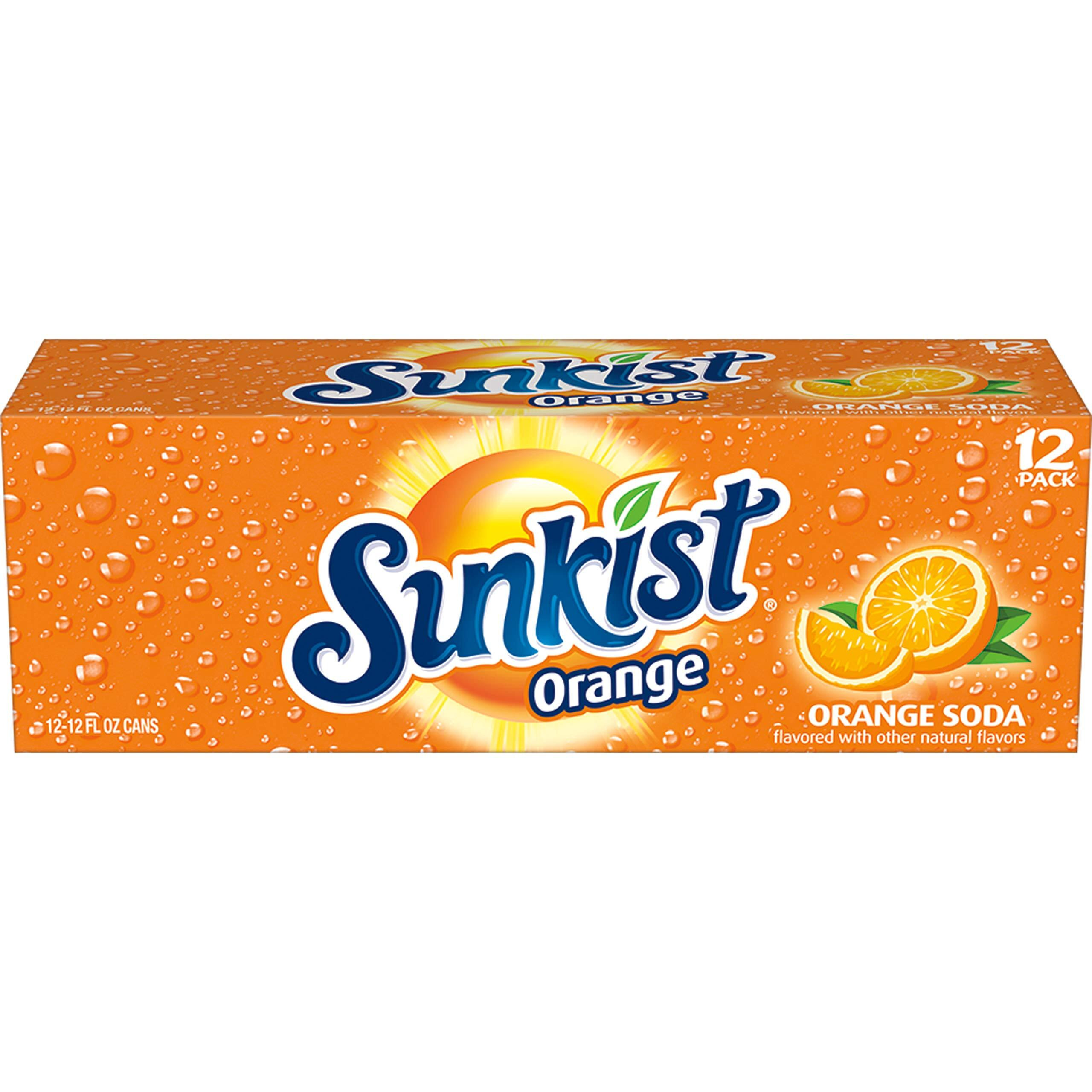 Sunkist Orange Soda, 12 Fl Oz (Pack Of 12)