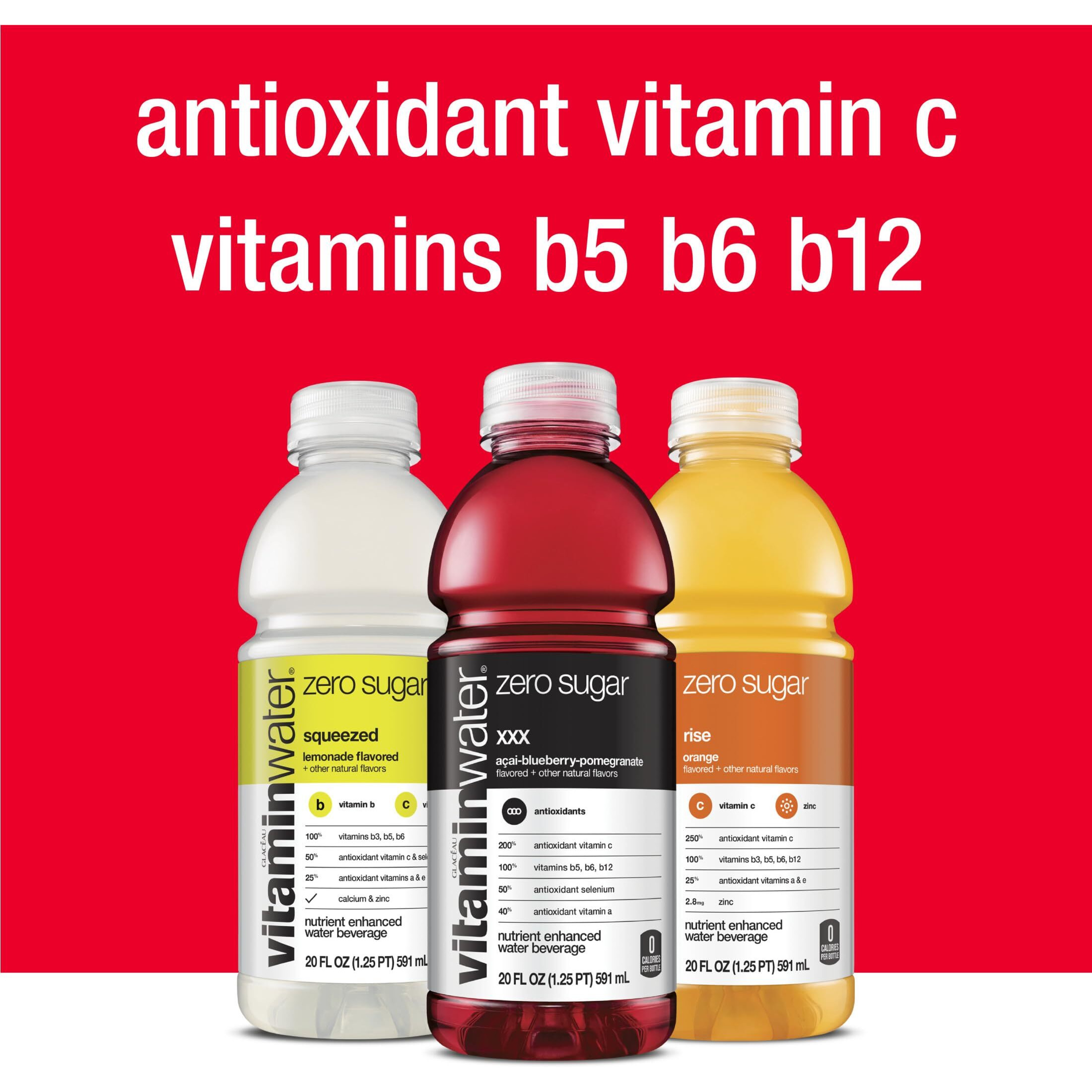 Vitaminwater Zero Variety Pack Nutrient Enhanced Water W/ Vitamins, 20 Fl Oz, 12 Pack