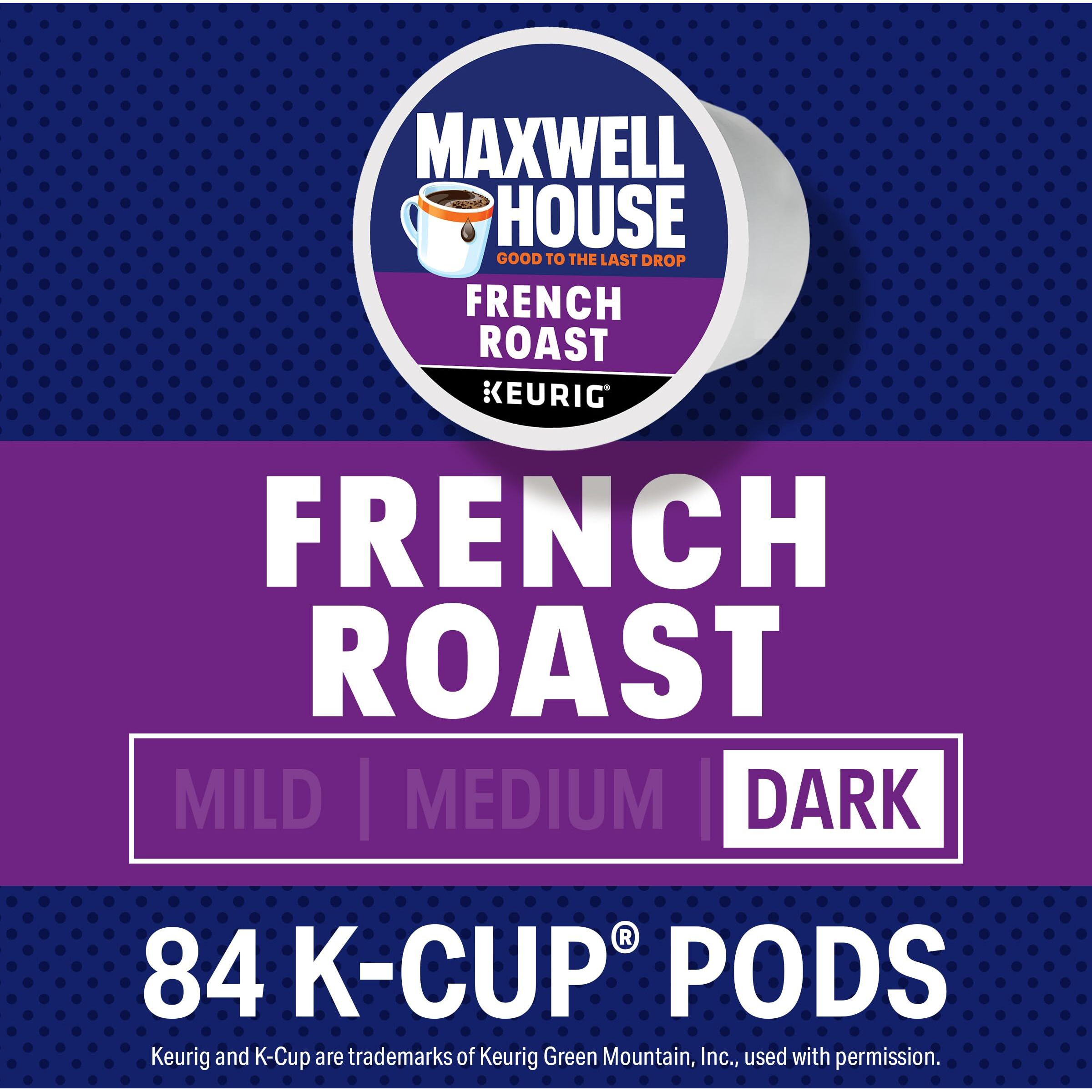 Maxwell House French Roast Dark Roast K-Cup Coffee Pods (84 Ct Box)
