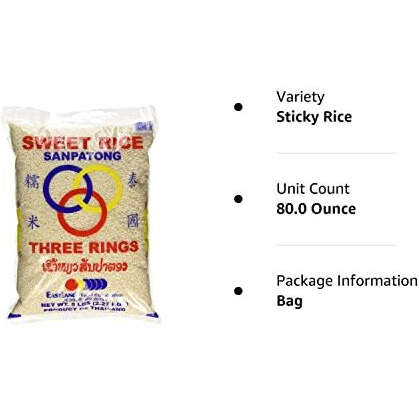 Thai Sticky Rice (Sweet Rice) 5 Lbs