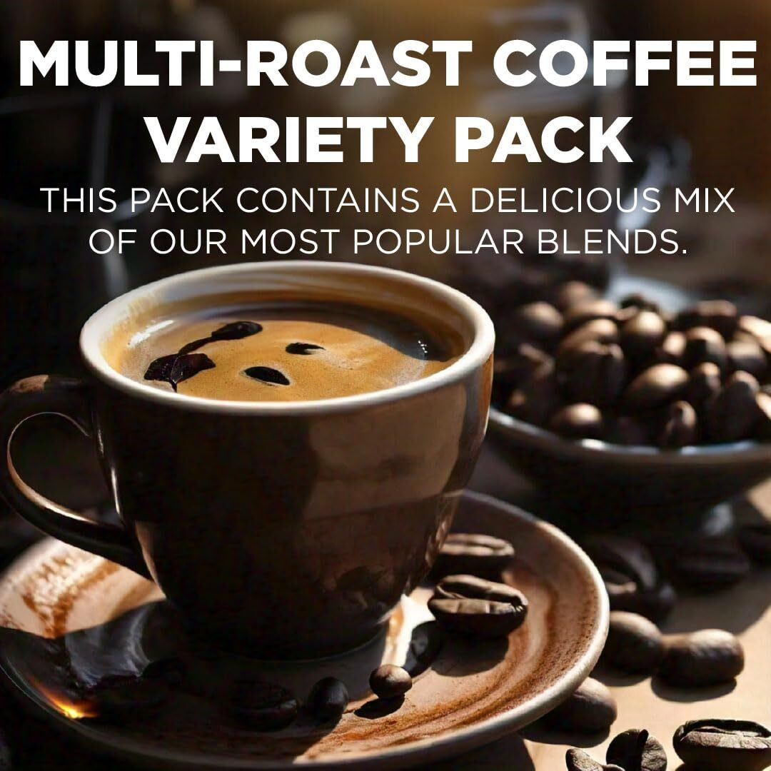 Maud's Family Pack Flavored Coffee Pods Variety Pack, 136 Ct | 12 Assorted Coffee Flavors | 100% Arabica Medium Roast Coffee | Solar Energy Produced Recyclable Pods Compatible With Keurig K Cups Maker