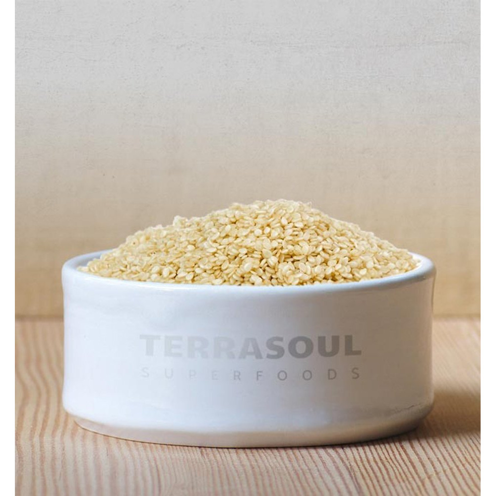 Terrasoul Superfoods Organic Hulled Sesame Seeds, 2 Lbs - Perfect For Tahini | Gluten-Free | Raw