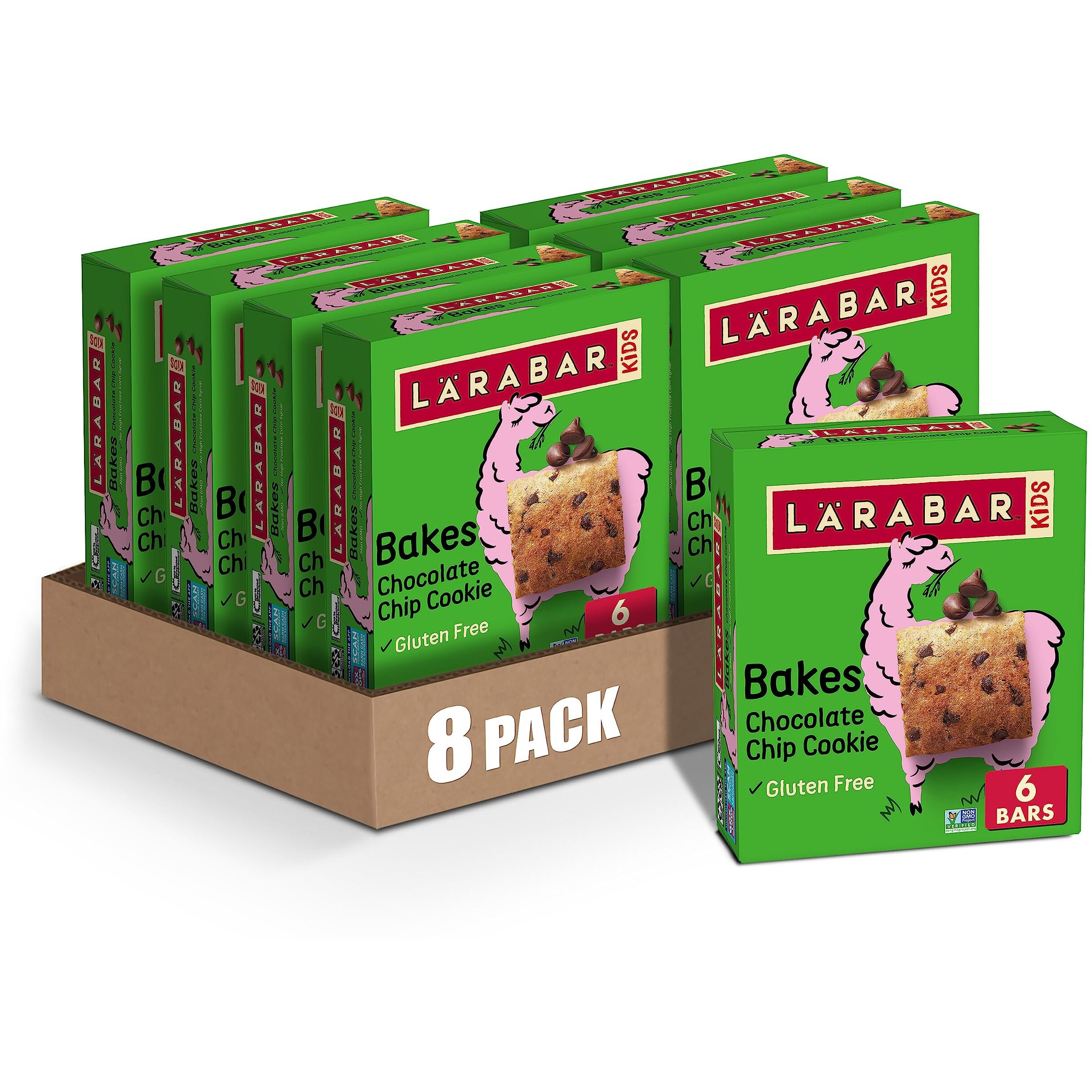 Larabar Kids, Bakes Chocolate Chip Cookie, Gluten Free Snack Bars, 6 Ct, 5.76 Oz (Pack Of 8)