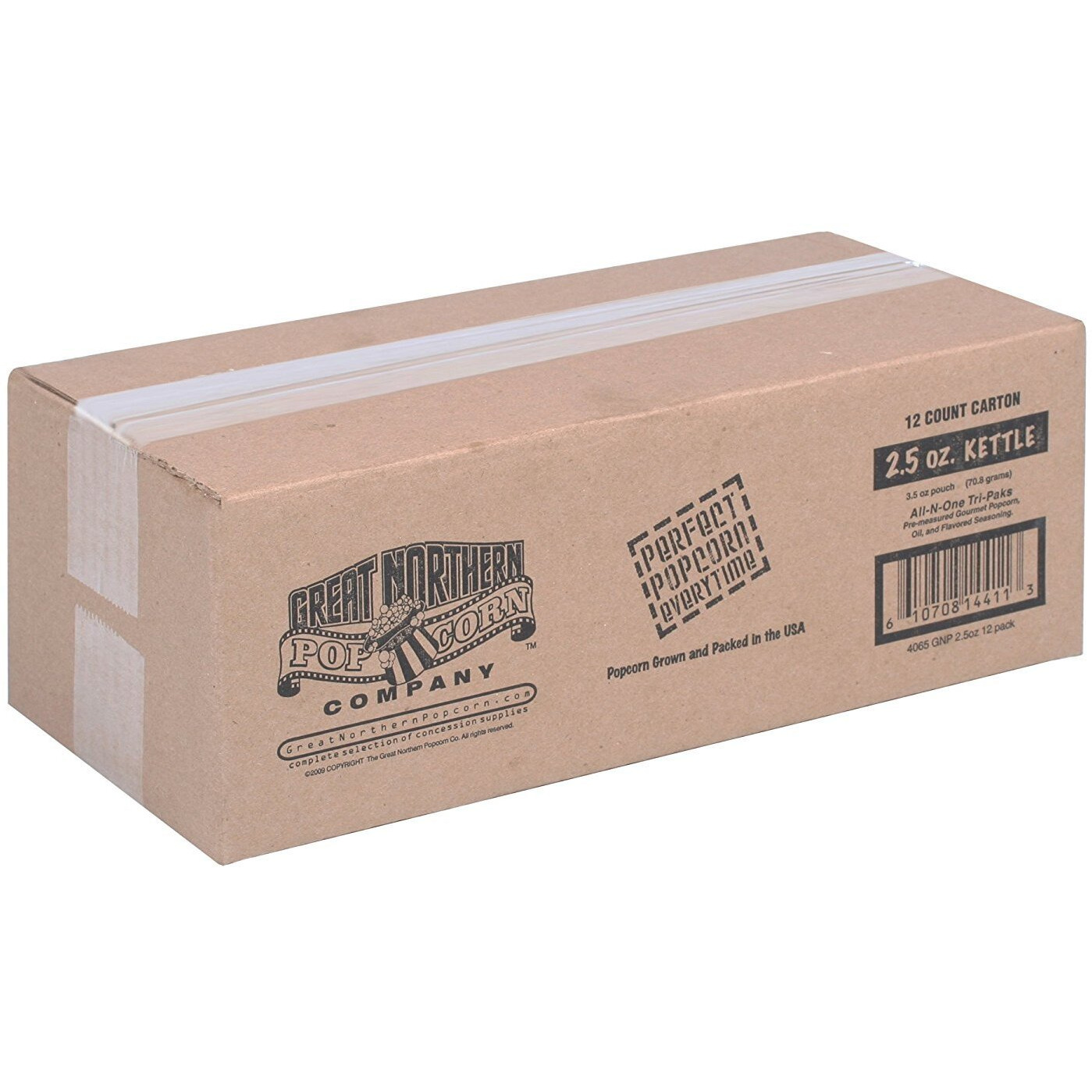 Movie Theater Style 12-Count Popcorn Packs-Pre-Measured 2.5 Ounce All-In-One Kernel, Salt, Oil Packets For Popping Machines By Great Northern Popcorn