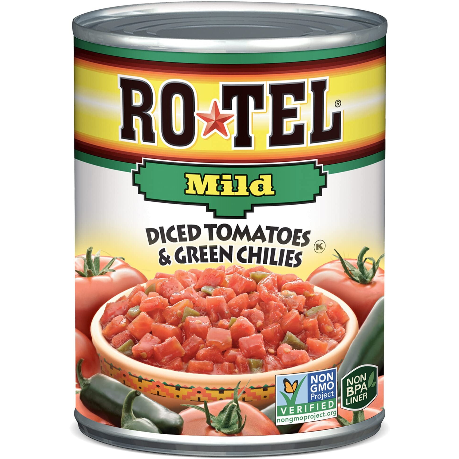 Rotel Mild Diced Tomatoes And Green Chilies, 10 Oz. (Pack Of 12)