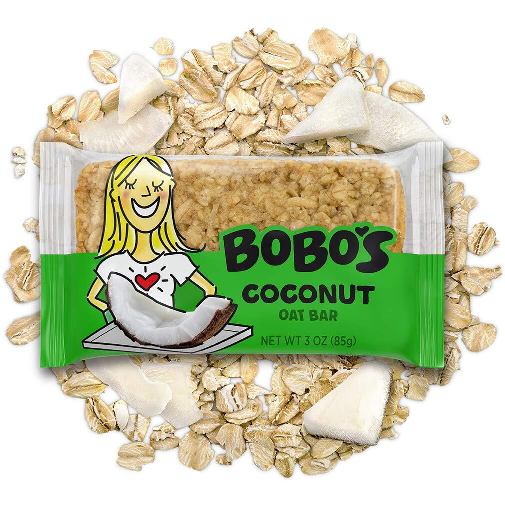 Bobo's Oat Bars, Coconut, 3 Oz Bar (12 Pack), Gluten Free Whole Grain Snack And Breakfast Bar