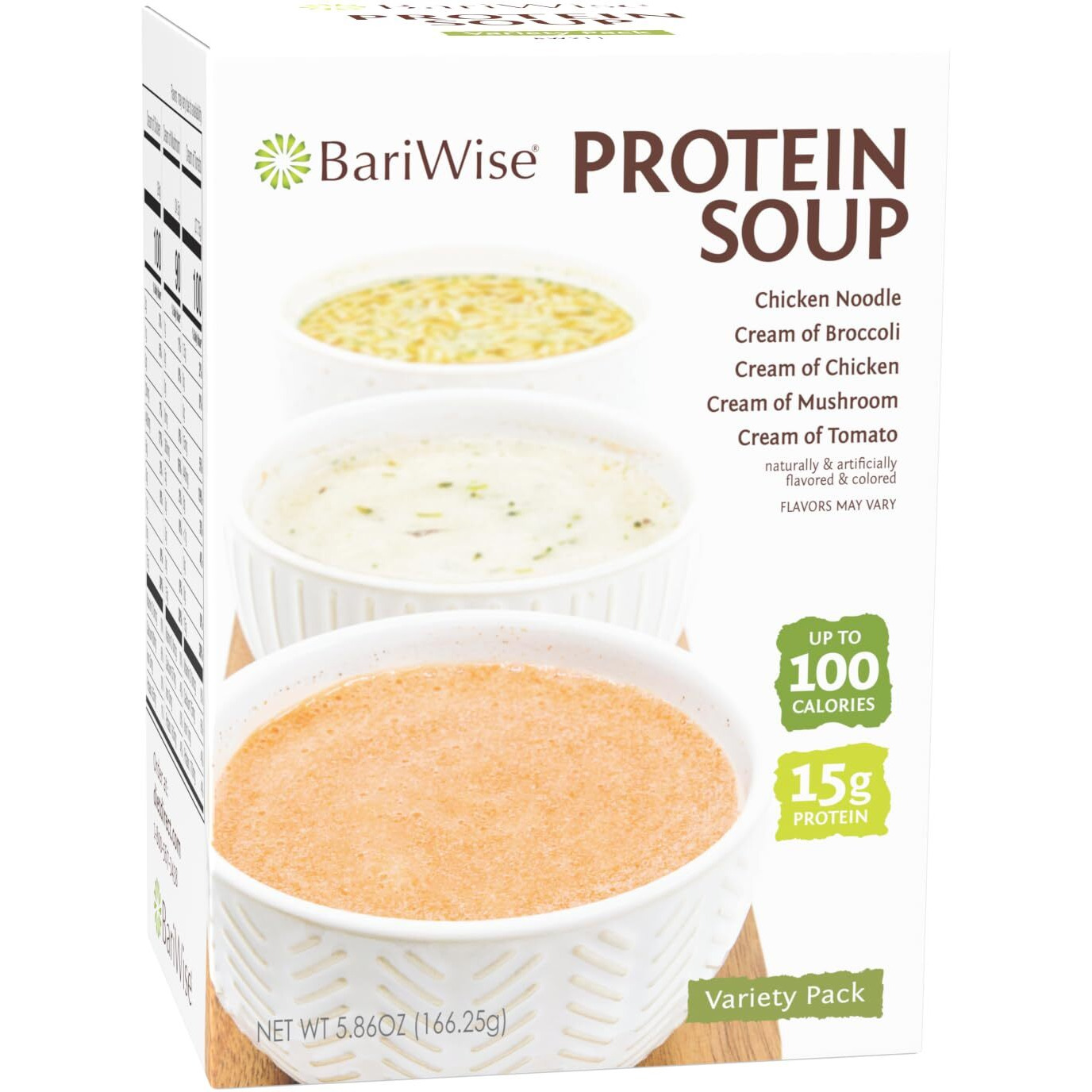 Bariwise Protein Soup Mix, Variety Pack, 15G Protein, Low Carb (7Ct)