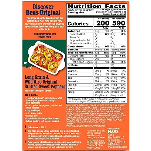 Ben's Original Flavored Long Grain Rice & Wild Rice, Boxed Rice, 6 Oz Box (Pack Of 12)