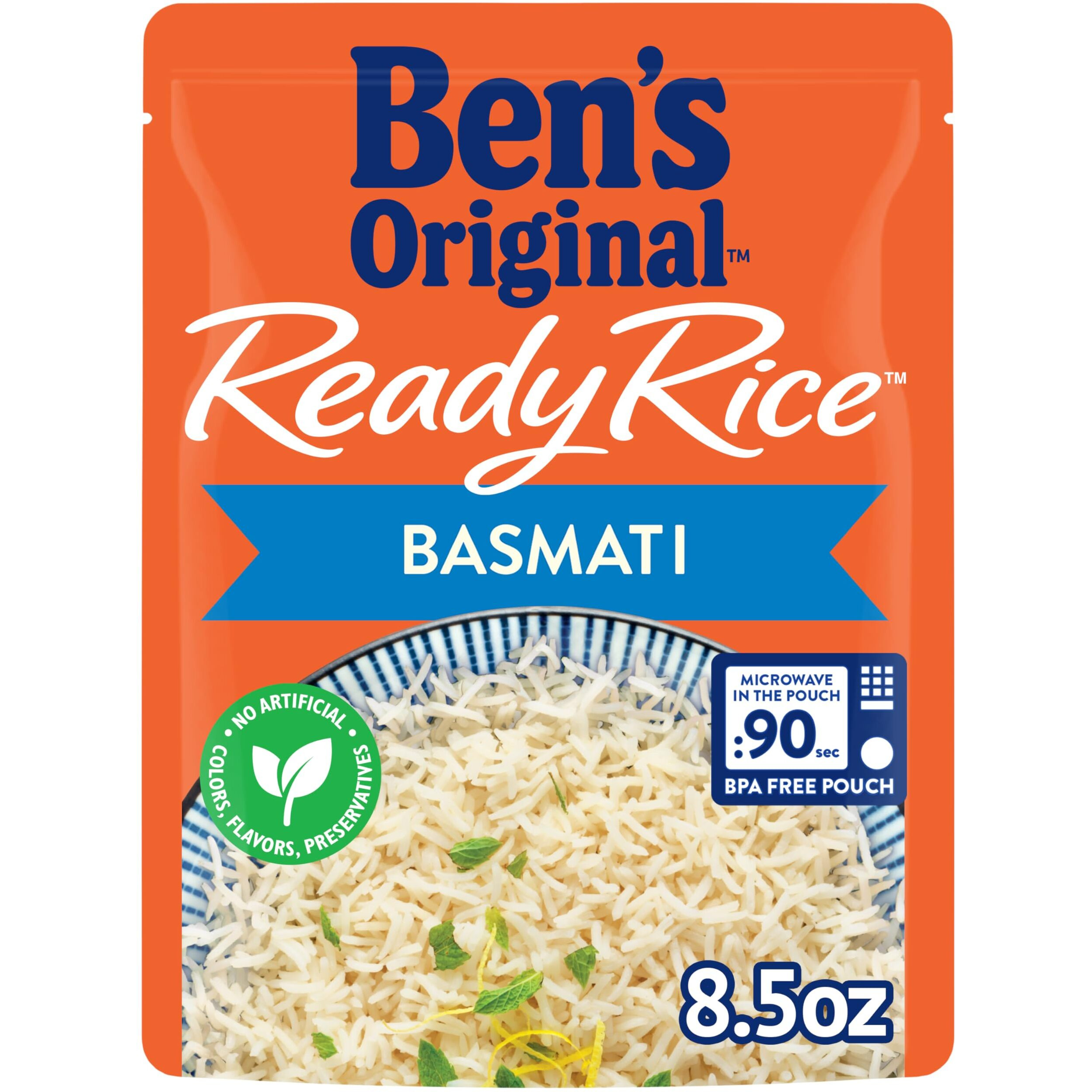 Ben's Original Ready Rice Basmati Rice, Easy Side Dish, 8.5 Oz Pouch (Pack Of 6)