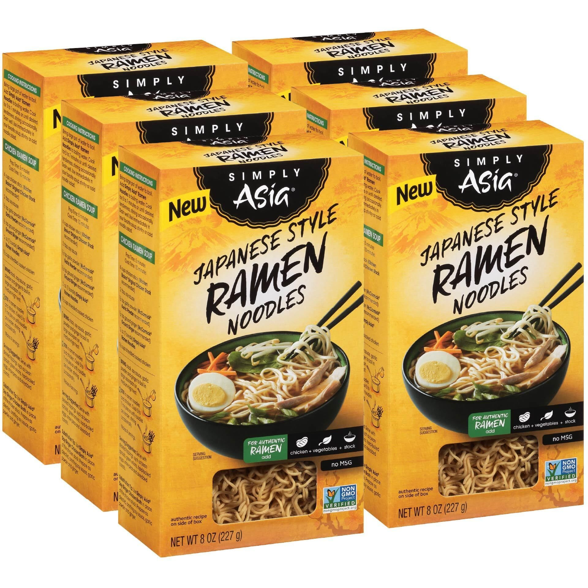 Simply Asia Japanese Style Ramen Noodles, 8 Oz (Pack Of 6)