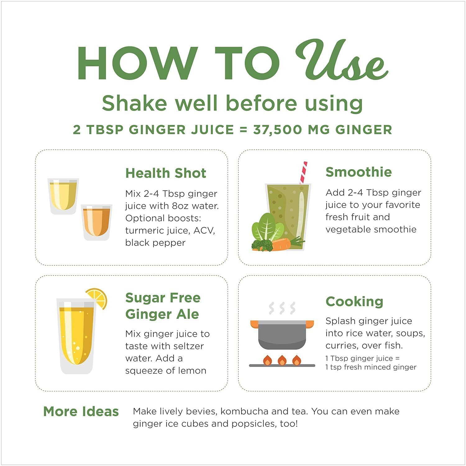 Ginger Juice, 99% Pure Ginger Juice By The Ginger People - Original Flavor And Premium Quality Ginger Juice, 32 Fl Oz Bottles - Pack Of 12