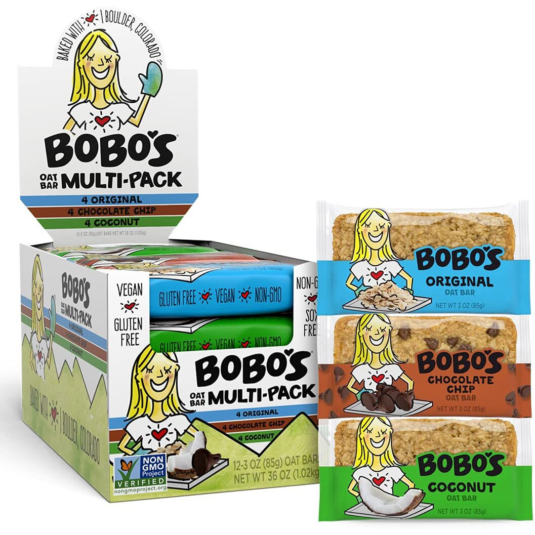 Bobo's Oat Bars, Variety Pack, 3 Oz Bar (12 Pack), Gluten Free Whole Grain Snack And Breakfast Bar