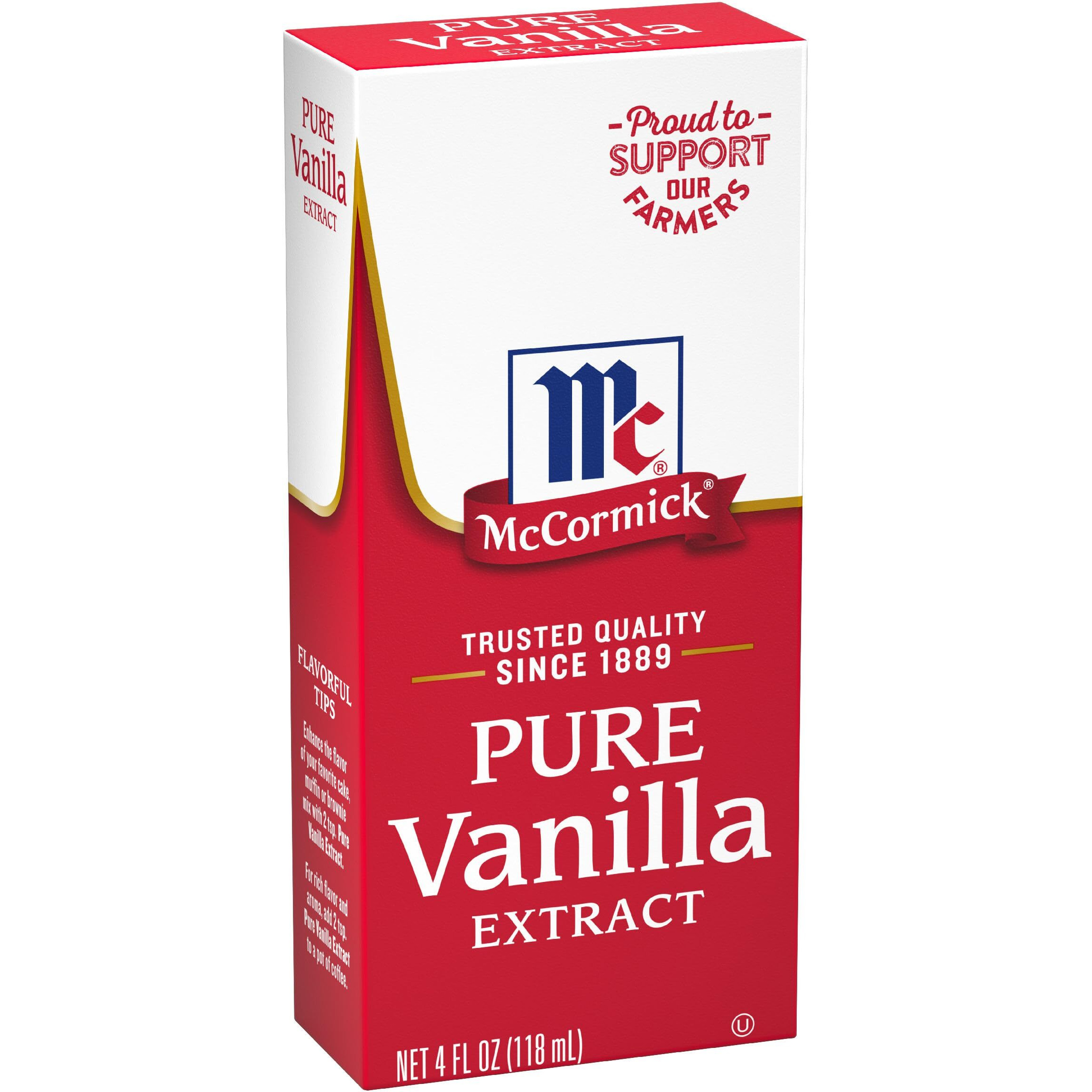 Mccormick All Natural Pure Vanilla Extract (Made With Madagascar Vanilla Beans), 4 Fl Oz
