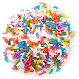 Yupik Rainbow Sprinkles, 2.2 Lb, Low In Sugar, Cholesterol-Free, Sodium-Free, Kosher, Dessert Topping
