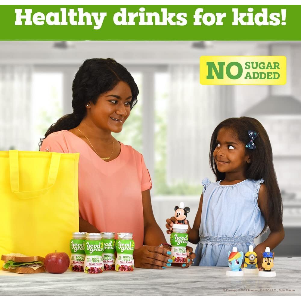 Good2Grow 100% Fruit Punch Juice 24-Pack Of 6-Ounce Bpa-Free Juice Bottles, Non-Gmo With No Added Sugar And An Excellent Daily Source Of Vitamin C. Spill Proof Tops Not Included (Pack Of 24)