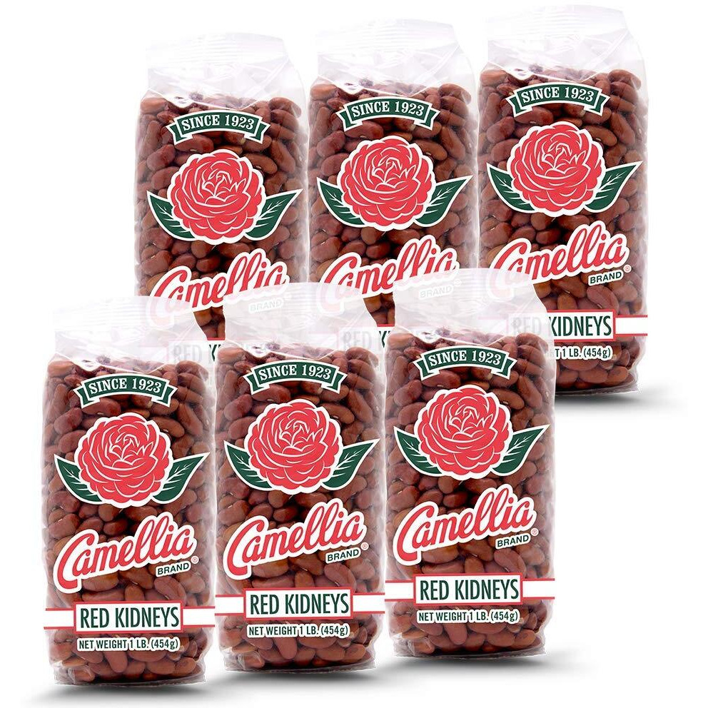 Camellia Brand Dried Red Kidney Beans, 1 Pound (6 Pack)