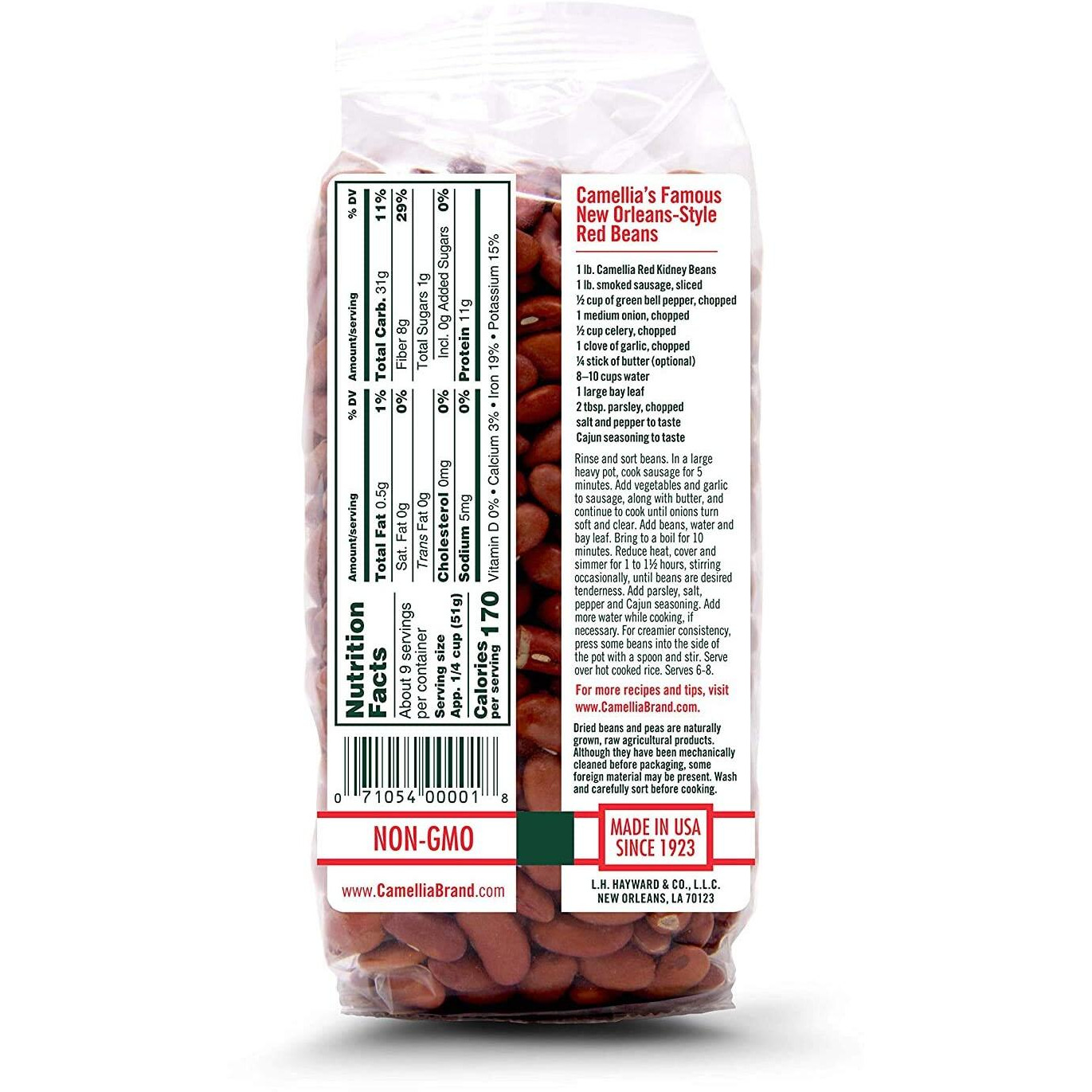 Camellia Brand Dried Red Kidney Beans, 1 Pound (6 Pack)