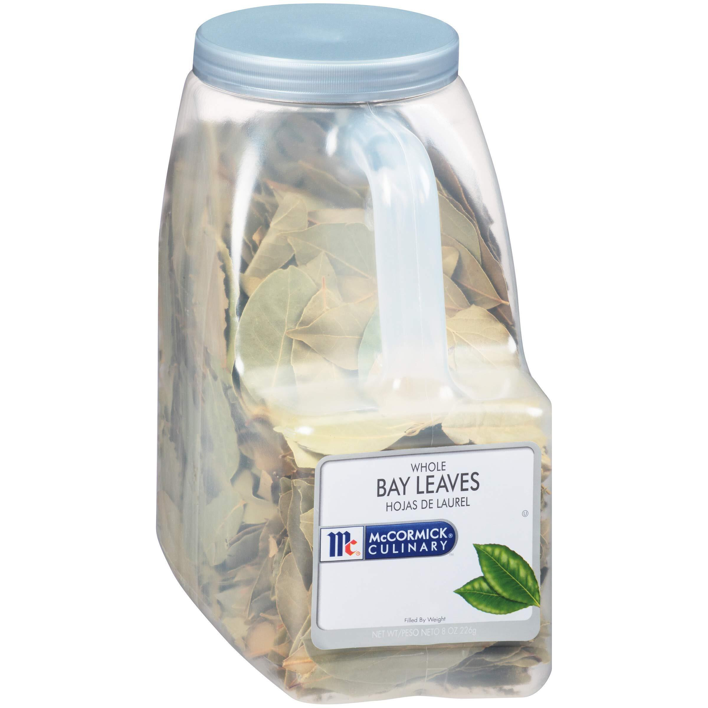 Mccormick Culinary Whole Bay Leaves, 8 Oz - One 8 Ounce Container Of Bulk Whole Bay Leaves For A Savory Floral Flavor, Perfect In Stews And Marinades