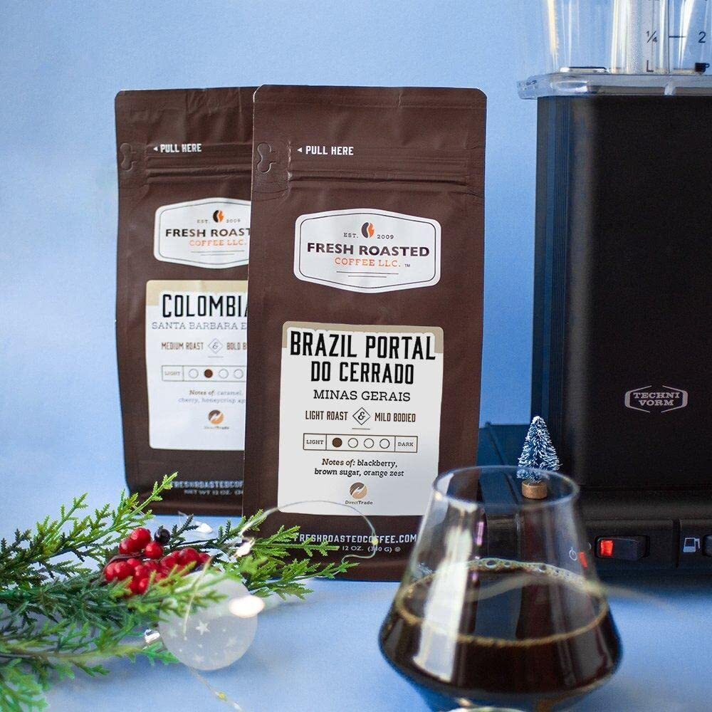 Fresh Roasted Coffee, Brazil Minas Gerais, 5 Lb (80 Oz), Light Roast, Kosher, Whole Bean