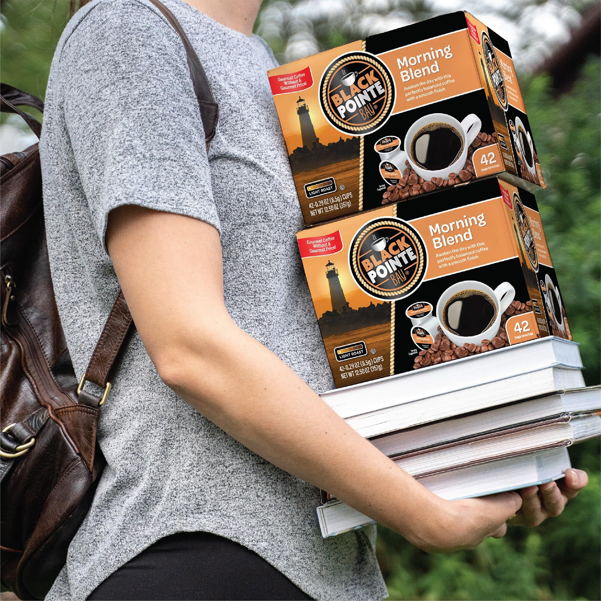 Black Pointe Bay Coffee, Morning Blend, Light Roast, 42 Count Single Serve Coffee Pods For Keurig K-Cup Brewers