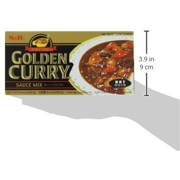 S&B Golden Curry Sauce Mix, Hot, 8.4-Ounce