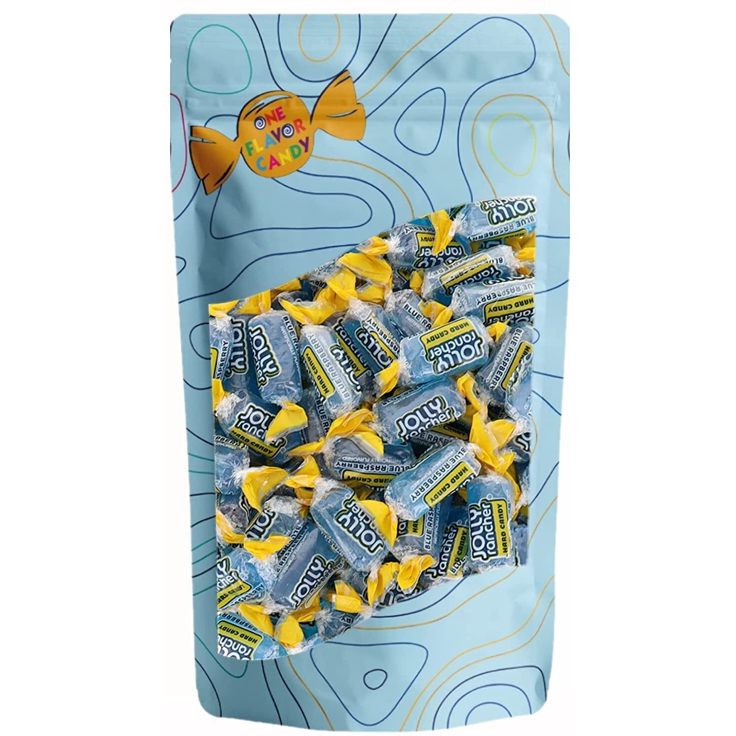 Jolly Rancher World's Best Flavored Fruit Hard Candy Bulk Candies In Sealed Bag Tasty Yummy Perfectly Delicious Time (Blue Raspberry, 2Lb)