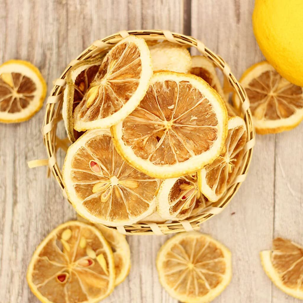 Mkostlich Dried Lemon Slices Bulk, Natural Dehydrated Lemon Slices For Cocktails Garnish/Tea/Baking, Sour Sweet And Refreshing Citrus Fruit Tea, No Sugar Added (3.52Oz, Lemon Slices)
