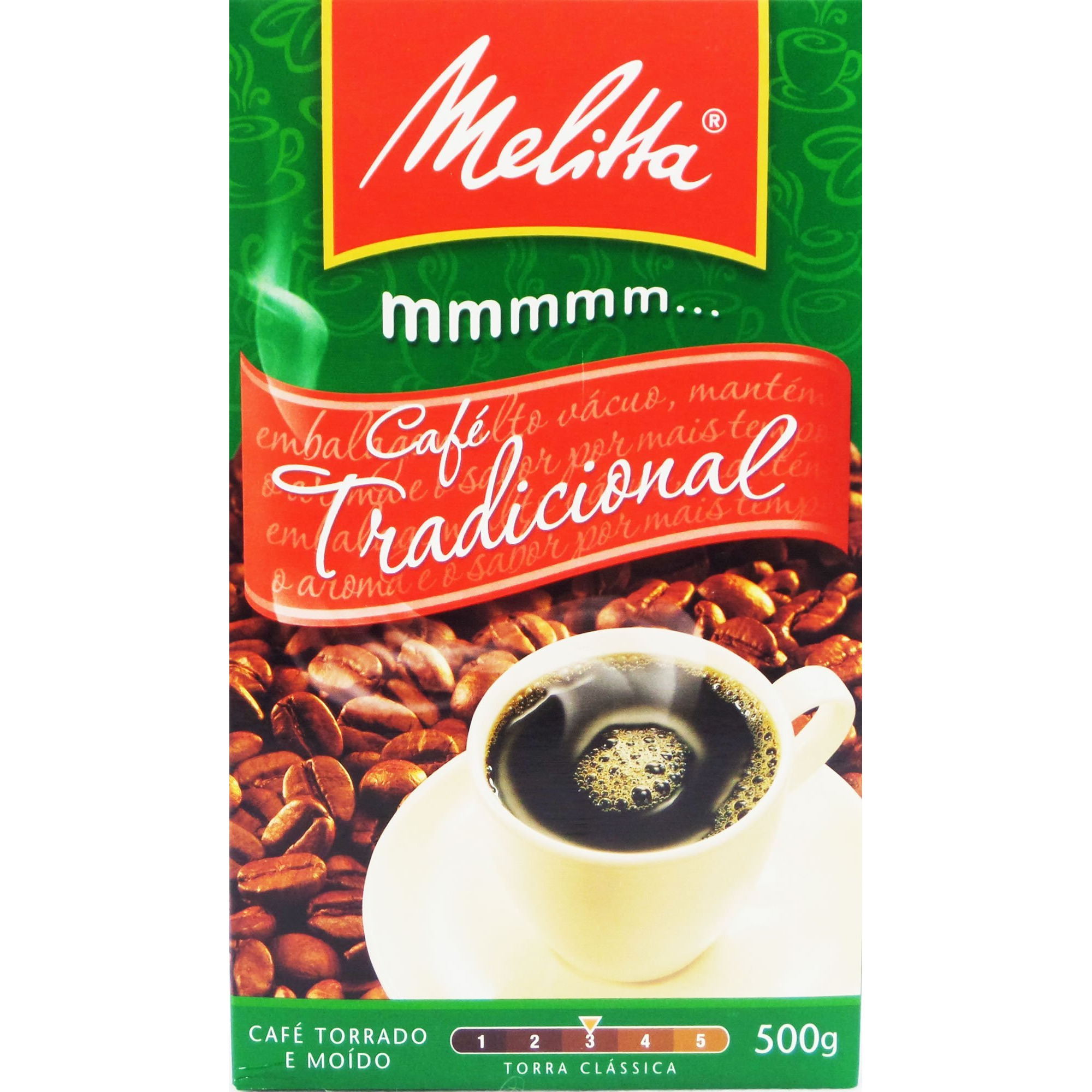 Melitta Traditional Roasted Coffee - 17.6 Oz | (Pack Of 6) | Caf   Torrado E Mo  Do Tradicional - 500G.