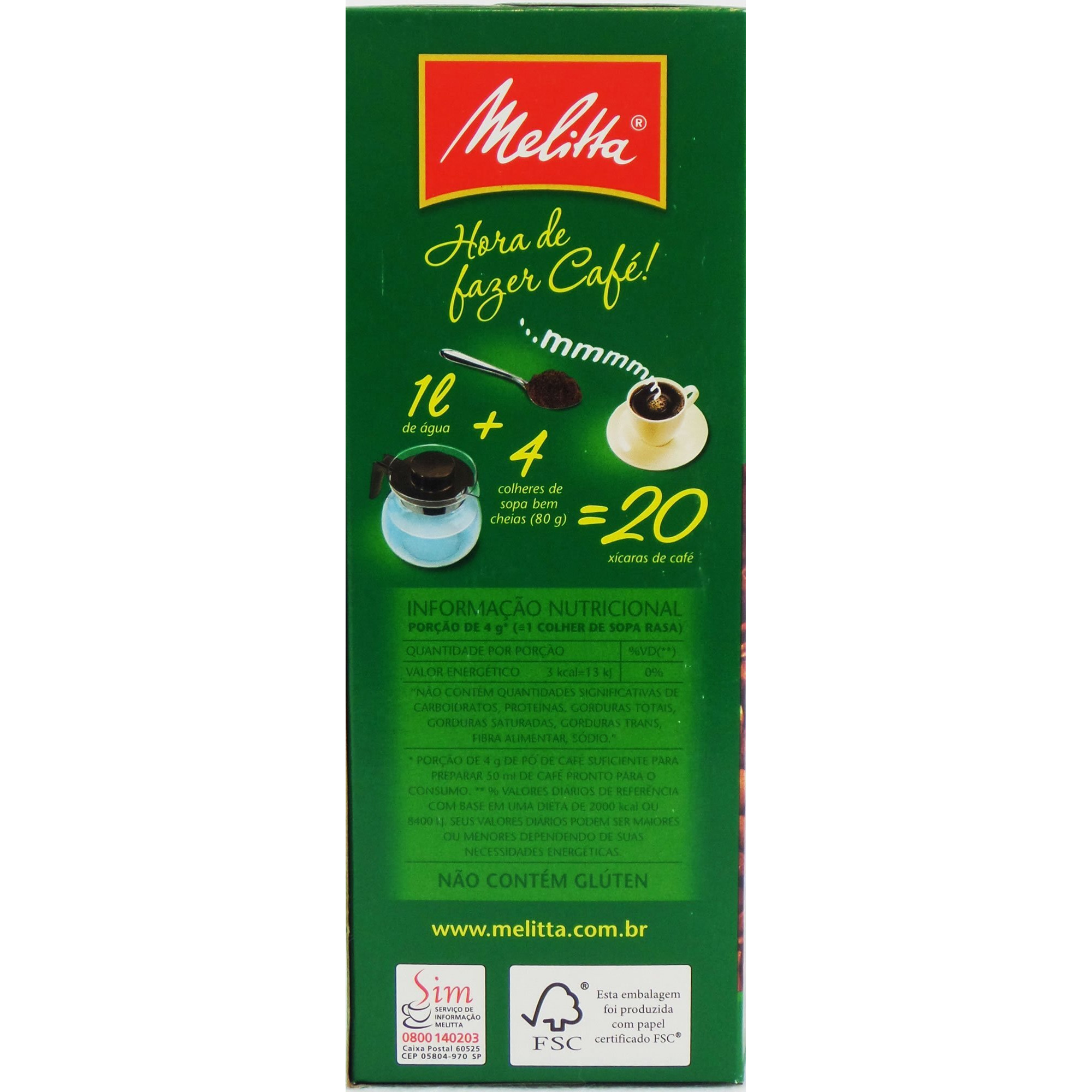 Melitta Traditional Roasted Coffee - 17.6 Oz | (Pack Of 6) | Caf   Torrado E Mo  Do Tradicional - 500G.