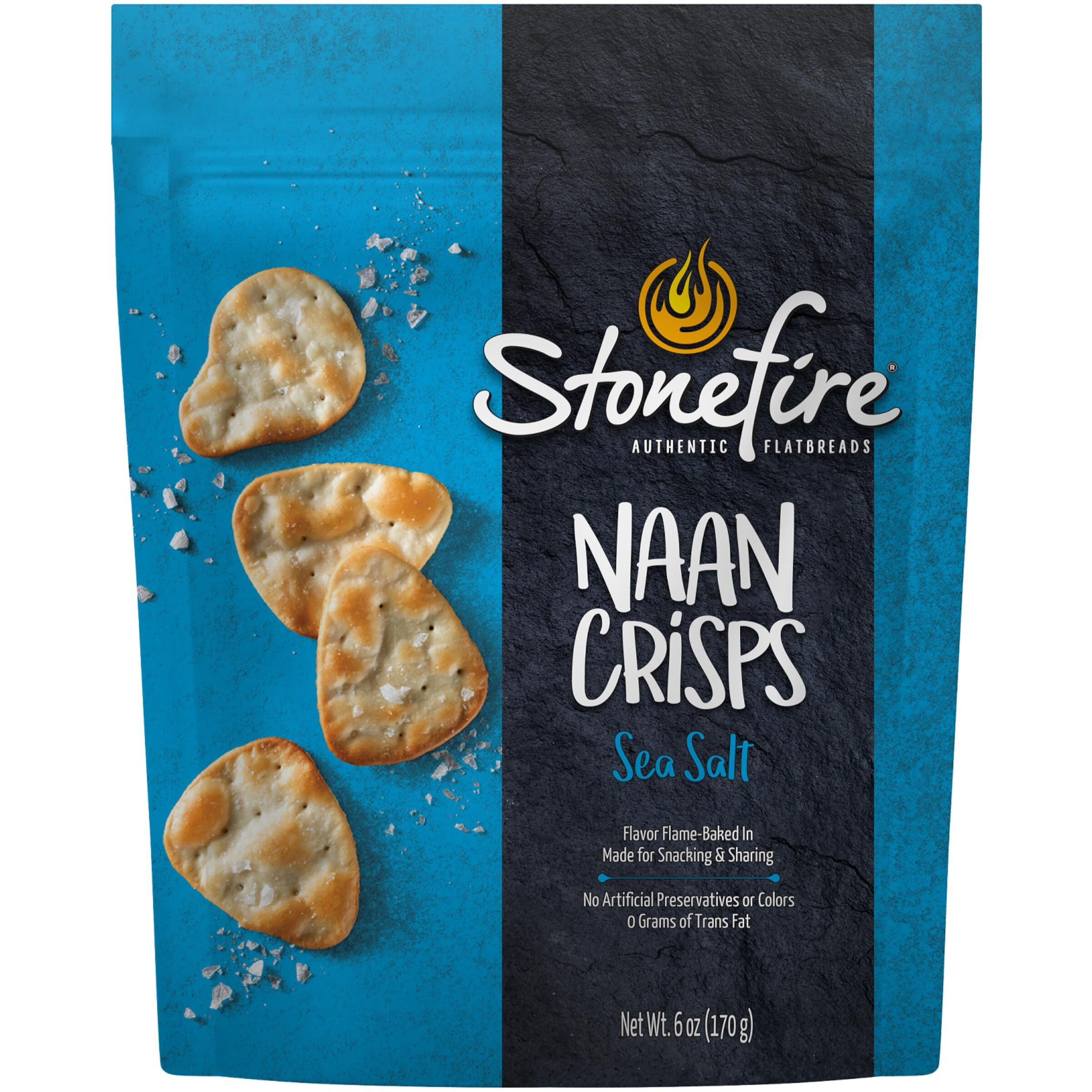 Stonefire Sea Salt Naan Crisps, 6 Ounce (Pack Of 6)