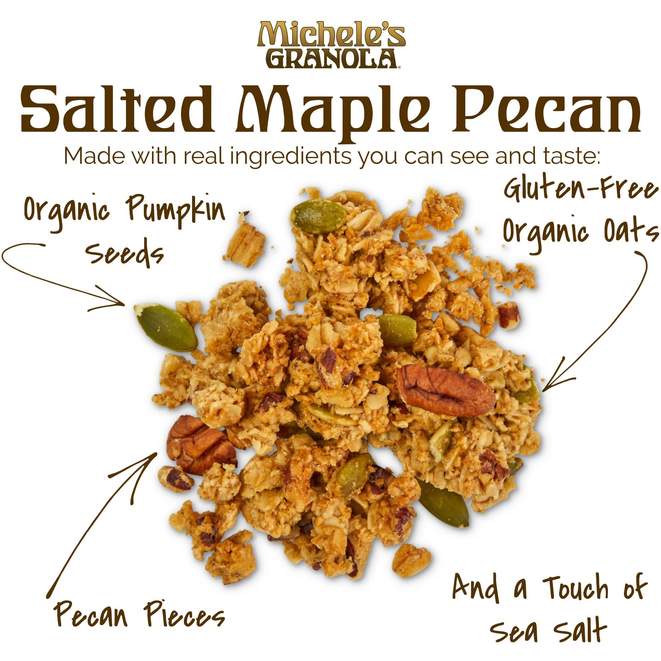 Michele's Granola Salted Maple Pecan, Gluten-Free & Non-Gmo, 12 Oz Package, Pack Of 3