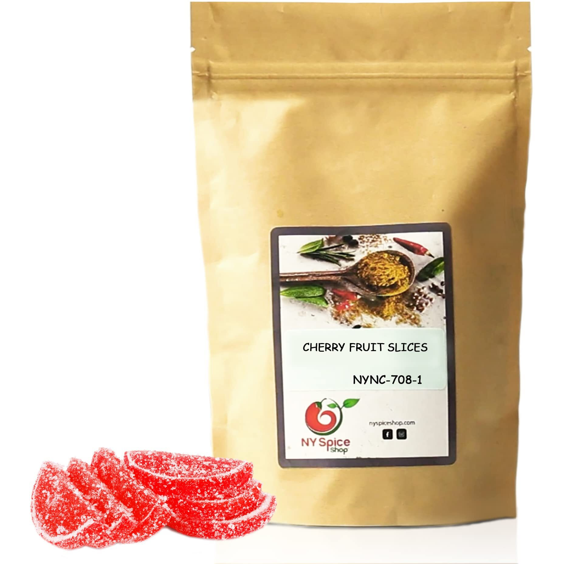 Ny Spice Shop Fruit Slices Jelly Candy - 3 Pound Cherry Candied Fruit - Fruit Candy Slices - Bulk Gummy Candy Slices - Old Fashioned Candy For Sweet Lovers