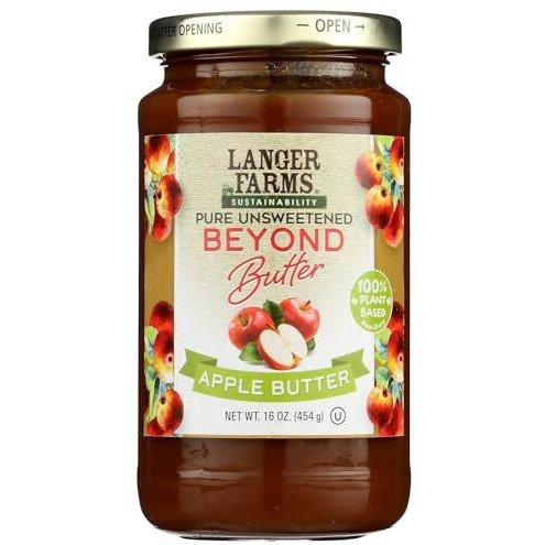 Langer Farms Unsweetened Apple Butter, 16Oz, Packaging May Vary