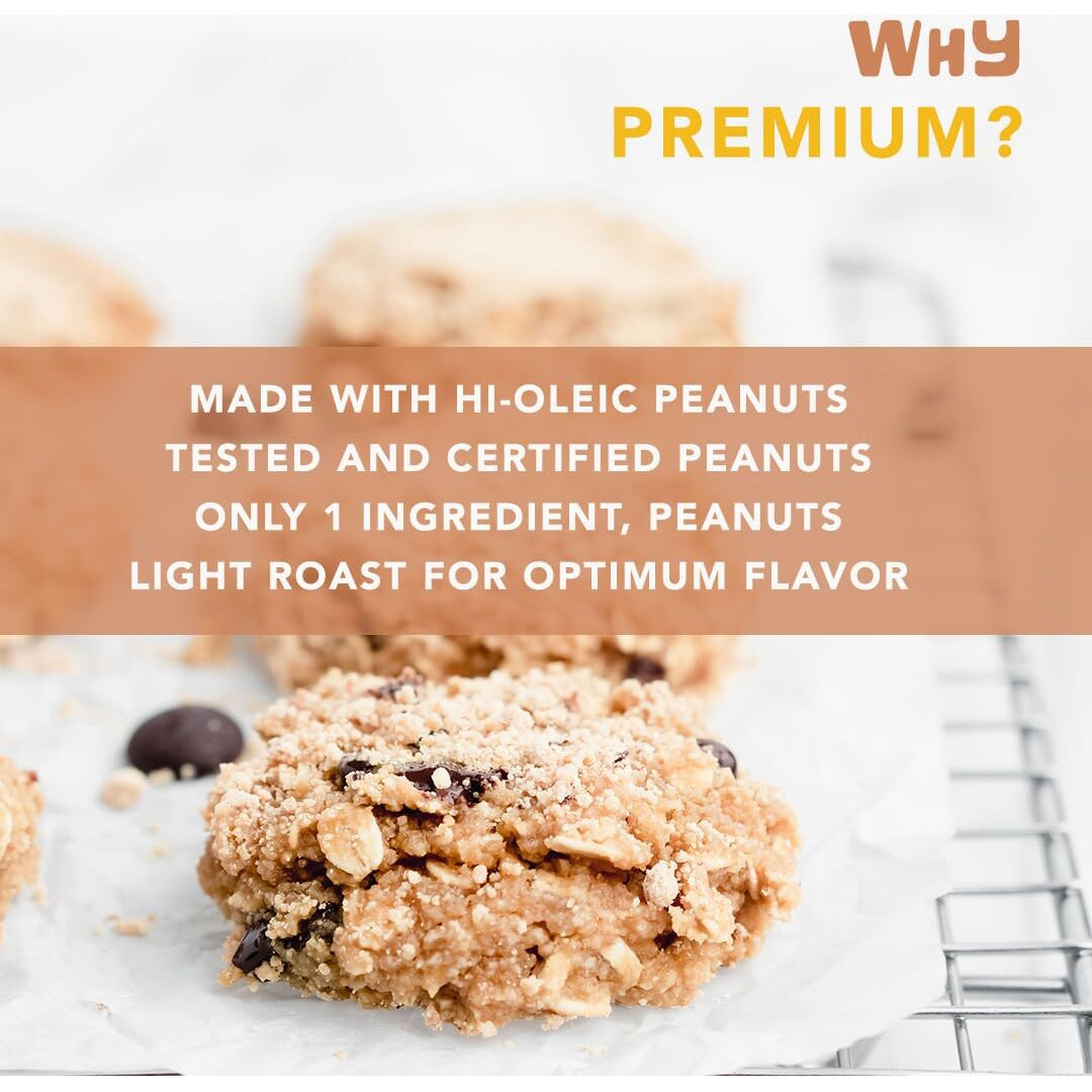 Pasokin All-Natural 100% Powdered Peanut Butter, Gluten-Free Peanut Powder, From Roasted Cold-Pressed High Oleic Peanuts, Bulk, No Sugar Added, Non-Gmo, Plant-Based Protein, Keto-Friendly, 2 Lb