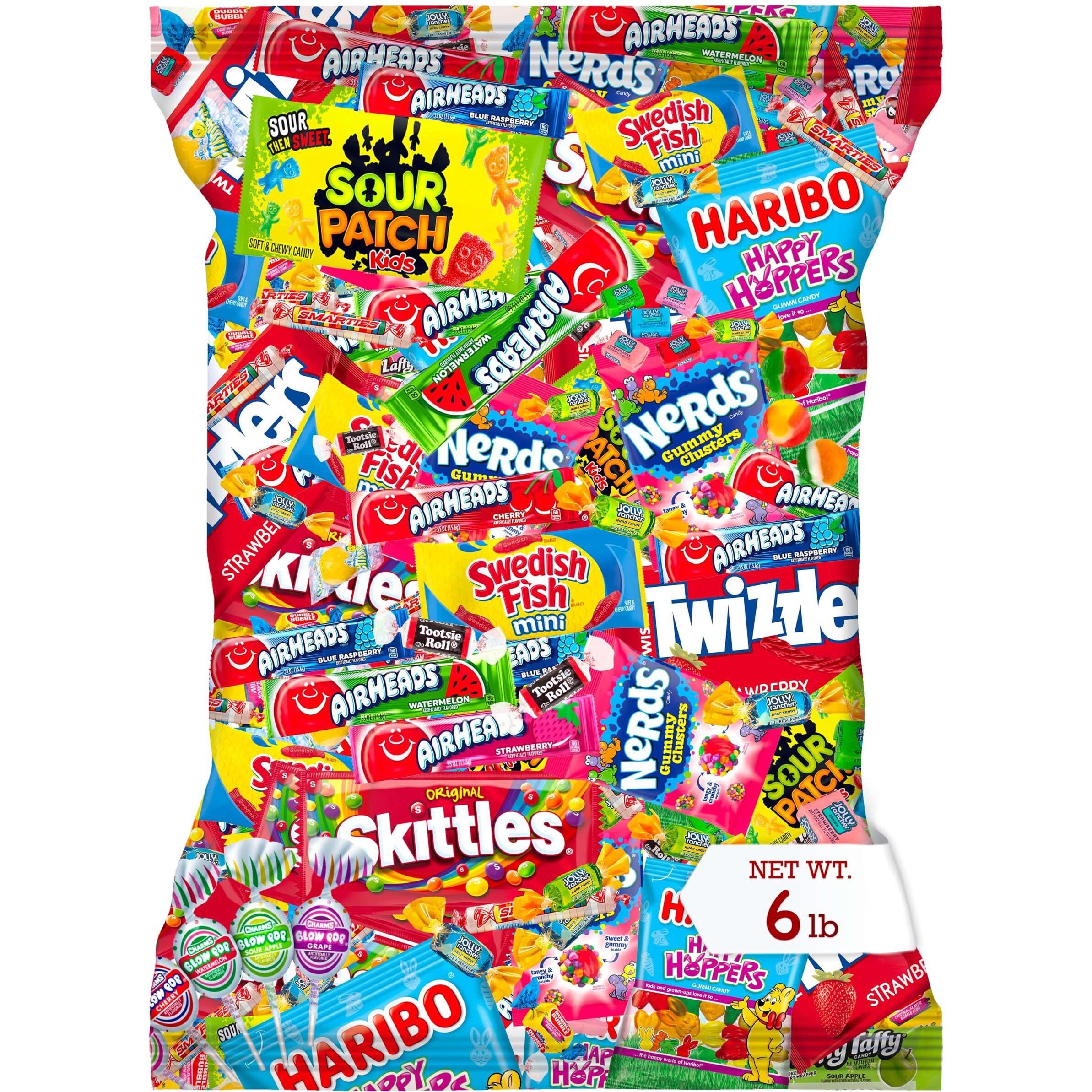Bulk Candy Variety Pack - 6 Lb Candy - Candy Bulk Individually Wrapped Candy- Halloween Candies - Trick Or Treat Candies - Piata Filler Stuffers - Pinata Candy Stuffers - Candy Party Favors