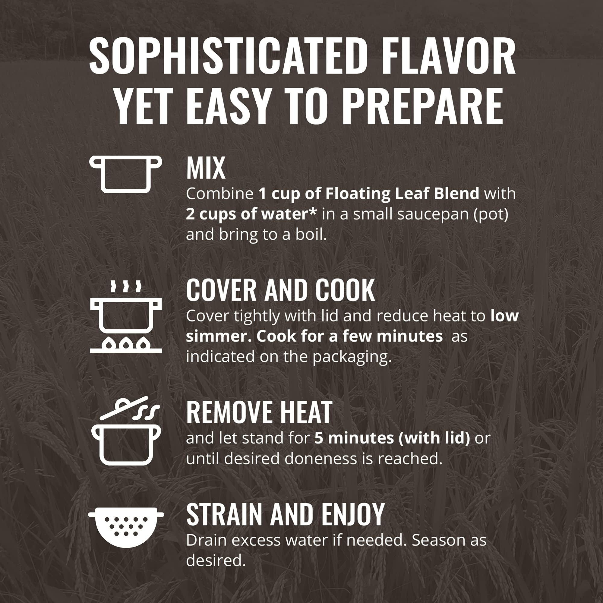 4 Packs X 14 Ounces Rice Variety Pack Includes Jasmine Thai Rice Trio, Wild Rice Blend, Prairie Blend And Ancient Field Blend, Non Gluten, Non-Gmo, Kosher And Vegan - Floating Leaf