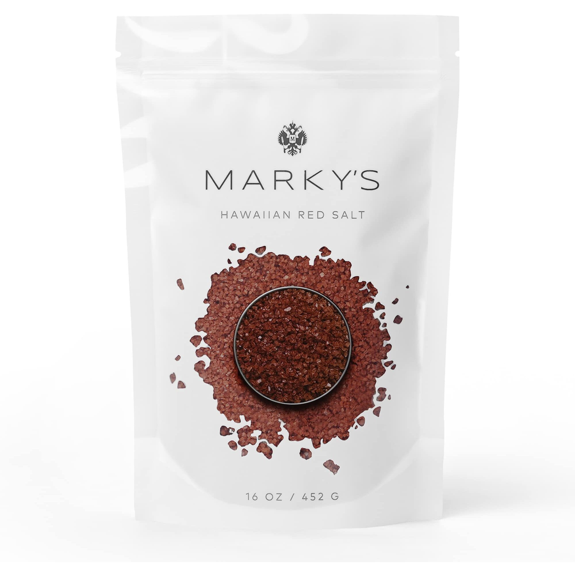 Marky's Hawaiian Gourmet Alaea Red Medium Coarse Sea Salt 100% Natural - 1 Lb / 454 G