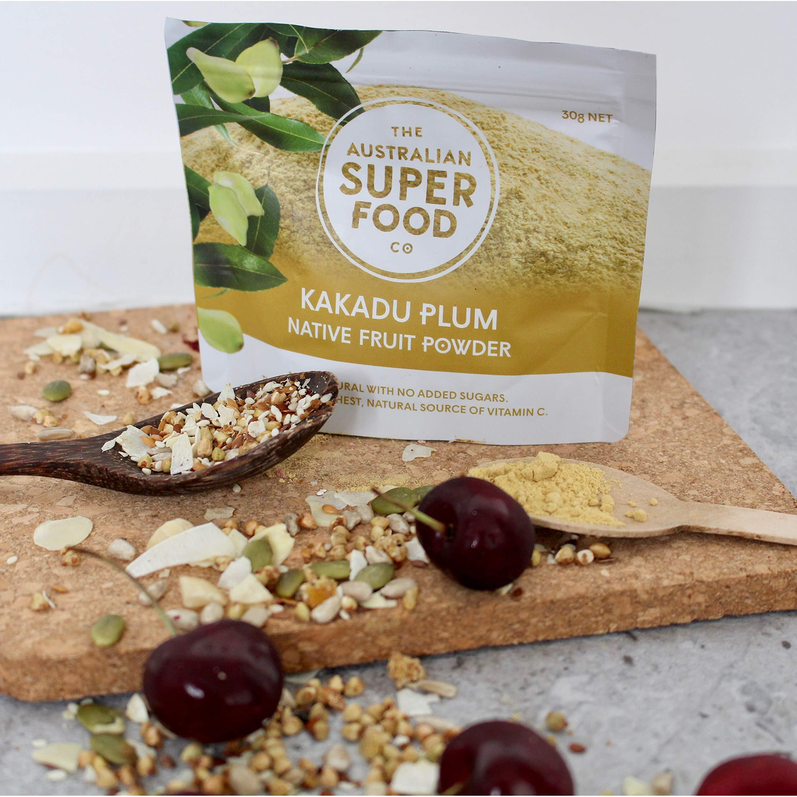 Kakadu Plum Freeze Dried Powder | 100 Percent Natural No Added Sugar | The Worlds Richest Natural Source Of Vitamin C By The Australian Superfood Co | 30 Gram
