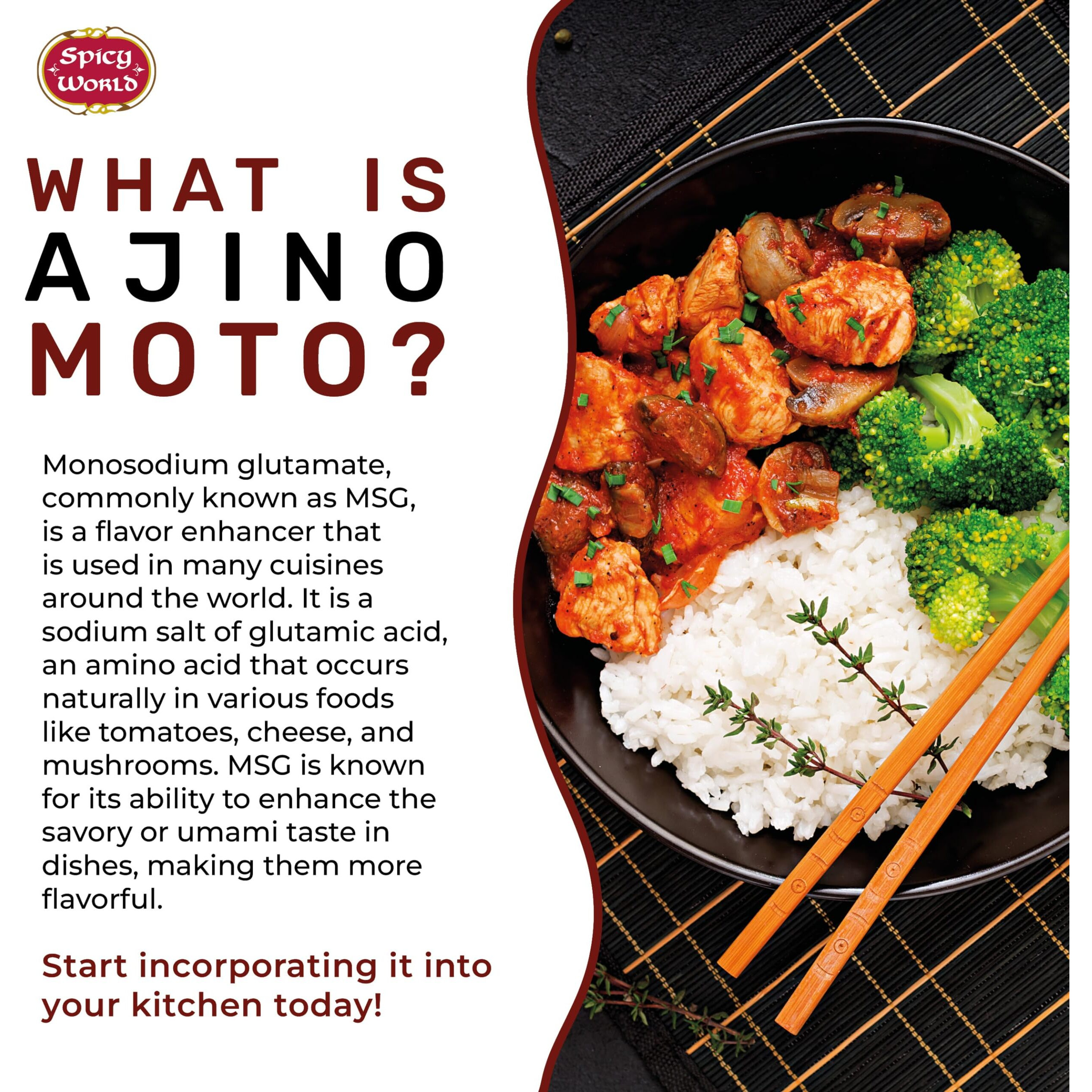 Spicy World Msg 5 Pound Bulk Bag - Flavor Enhancer, Ajino Moto