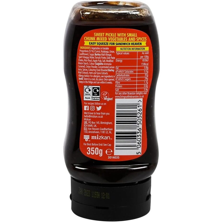 Branston Small Chunk Squeezy 350G (Pack Of 3)