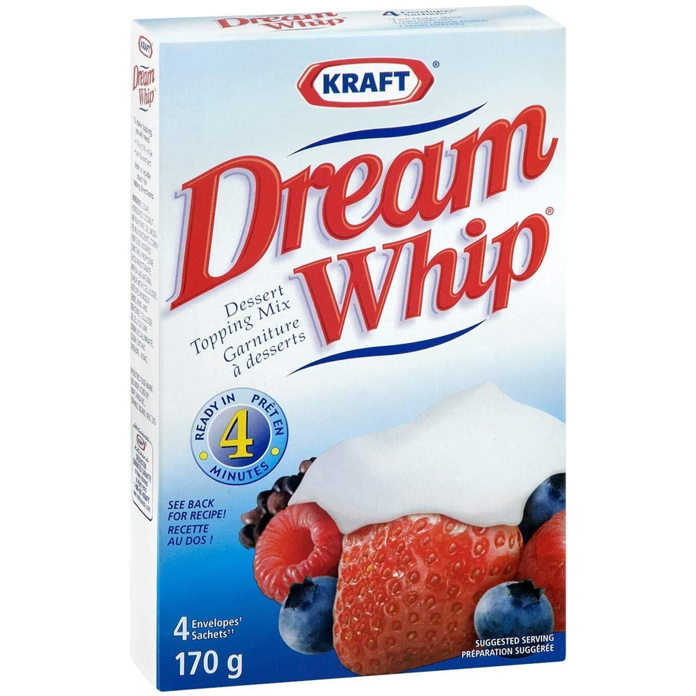 3 Pack Dream Whip Dessert Topping Mix 170G 6Oz Add Sweet Flavor And Creamy Texture To All Your Favorite Desserts {Imported From Canada}