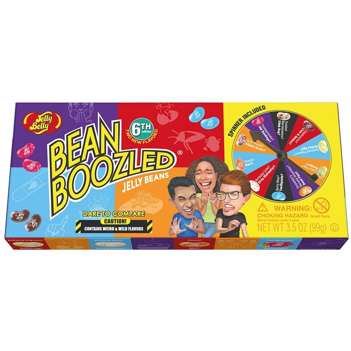 Jelly Belly Beanboozled Spinner Gift Box, 6Th Edition, 3.5 Ounces Of Weird & Wild Candy